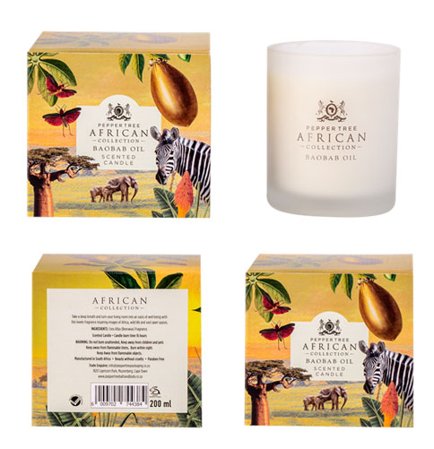 African Collection Baobab Scented Candle 200 ml African Collection Baobab Scented Candle 200 ml